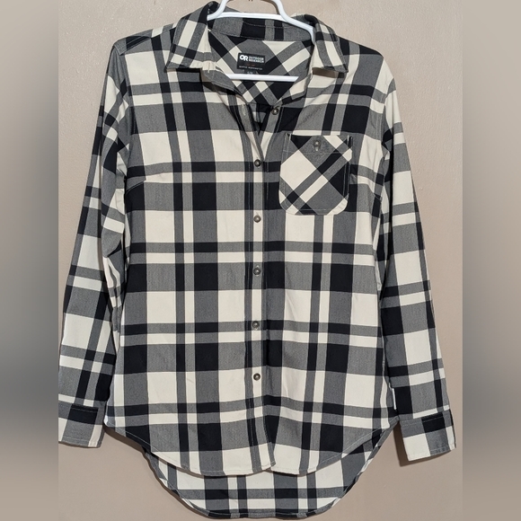 Outdoor Research Kulshan Flannel Shirt, Size:Small, Color:Black&White - Picture 1 of 5